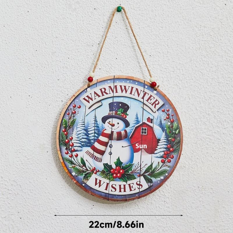 Xmas Tree Hanging Decoration, Wood Crafted, Christmas Ornaments, Fun Party Scene Props, Festive Gift