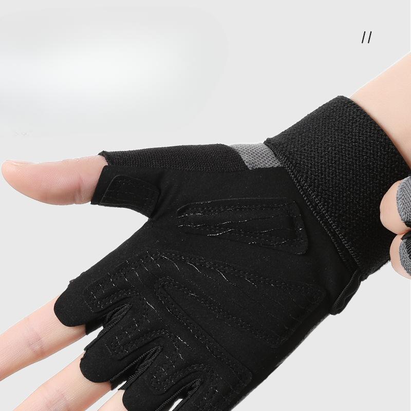 Outdoor Fitness Gloves for Men and Women Outdoor Anti Slip Anti Cocoon Breathable Wear Resistant Cycling Widened Wrist Guard Sports Gloves