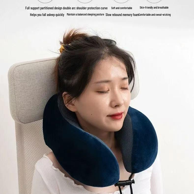 Customized Cartoon U-Shape Neck Pillow with Logo - Perfect for Cervical Support, Travel Comfort, and Company Gifts