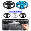 65mm 67mm Car Steering Wheel Badge Emblem Steer Wheel Sticker Decal Logo for Toyota RAV4 Camry Yaris AVALON CHR PRIUS Vios REIZ