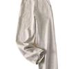 Women's High Waist Linen Wide-Leg Pants - 2026 New Style, Slimming, Casual, Cropped, and Straight Leg.