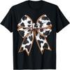 Cute Cow Pattern Bow Coquette Western Farm Cowgirl Bow Cow T-Shirt