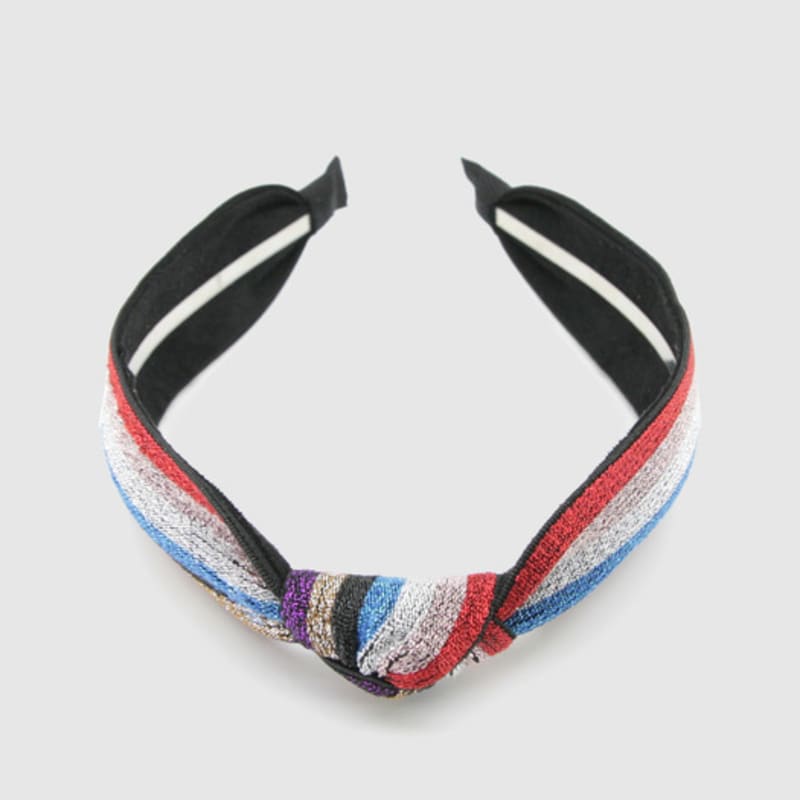 LALA Twinkle Stripe Knoten Haarband - Rot