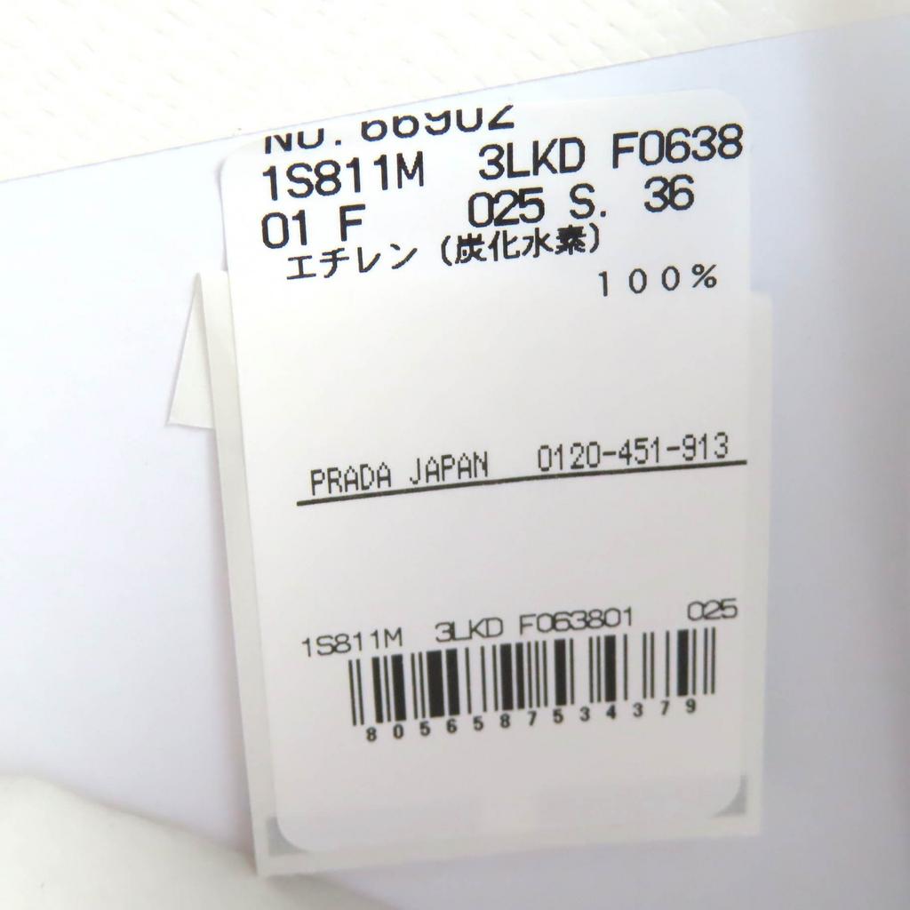 Pristine PRADA Slip-on Triangle Logo Rubber Sandals and Mules Pink 36 1S811M Used