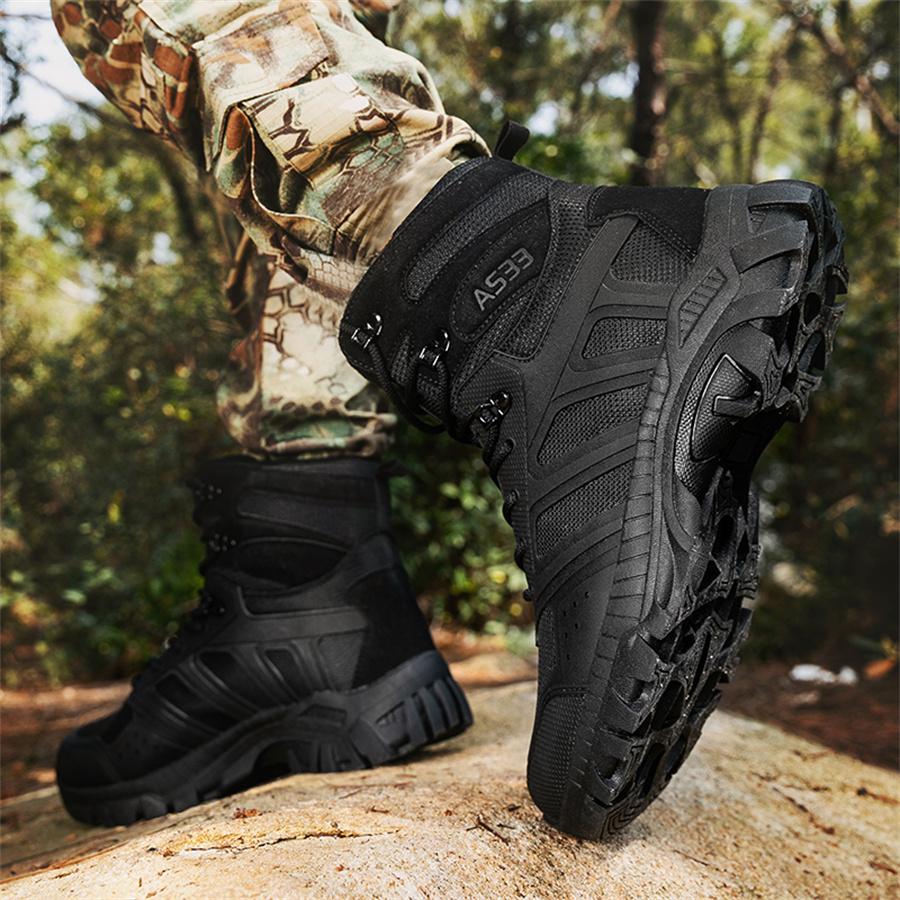 Men's Boots High Quality Hiking Boots Men's Outdoor Boots Non Slip High Top Training Boots Men's Plus Size Jungle Hunting Boots