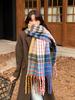 New  Imitation Cashmere Women Scarf Winter Preppy Style Vintage Plaid Scarve Pashmina Mujer Foulard Bufanda Wrap Shawl Pareo