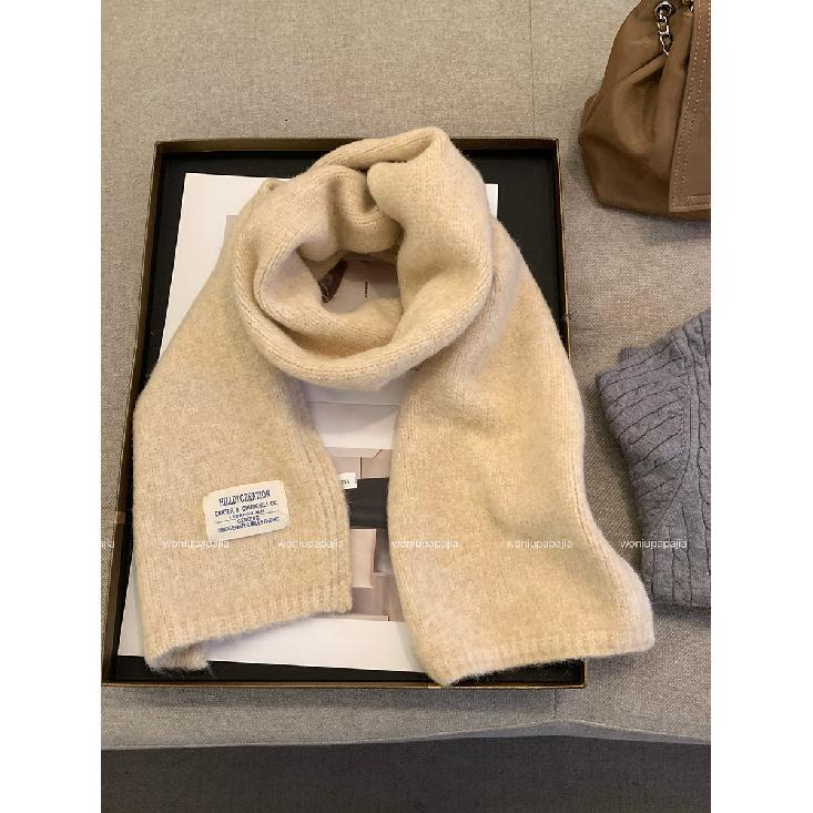 Neu Gestrickte Wolle Gestrickte Kaschmir Schal Für Frauen Paare Neue Vielseitige Feste Farbe Schal