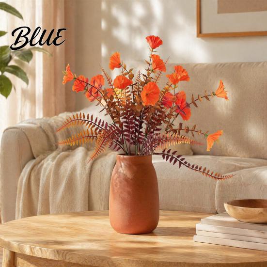 Realistische Künstliche Blumen Blumen Herbstdeko Eukalyptus Künstlich für Feiertag Prunkwinde Außenpflanzgefäße Lebensechte Blumengestecke Büro