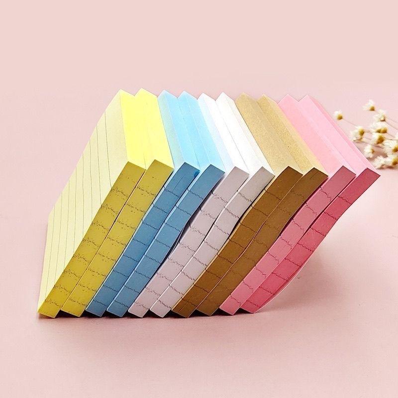 Colored Horizontal Line Sticky Notes Students Multifunctional Removable Note Paper Office Notes Memos Message Sticker Stationery