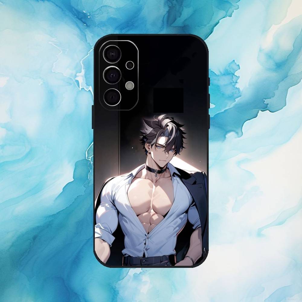 G-Genshin Impact Wriothesley Phone Case For Samsung S25,S24,S21,S22,S23,S30,Ultra,S20,Plus,Fe,Lite,Note,10,9,5G Black Cover