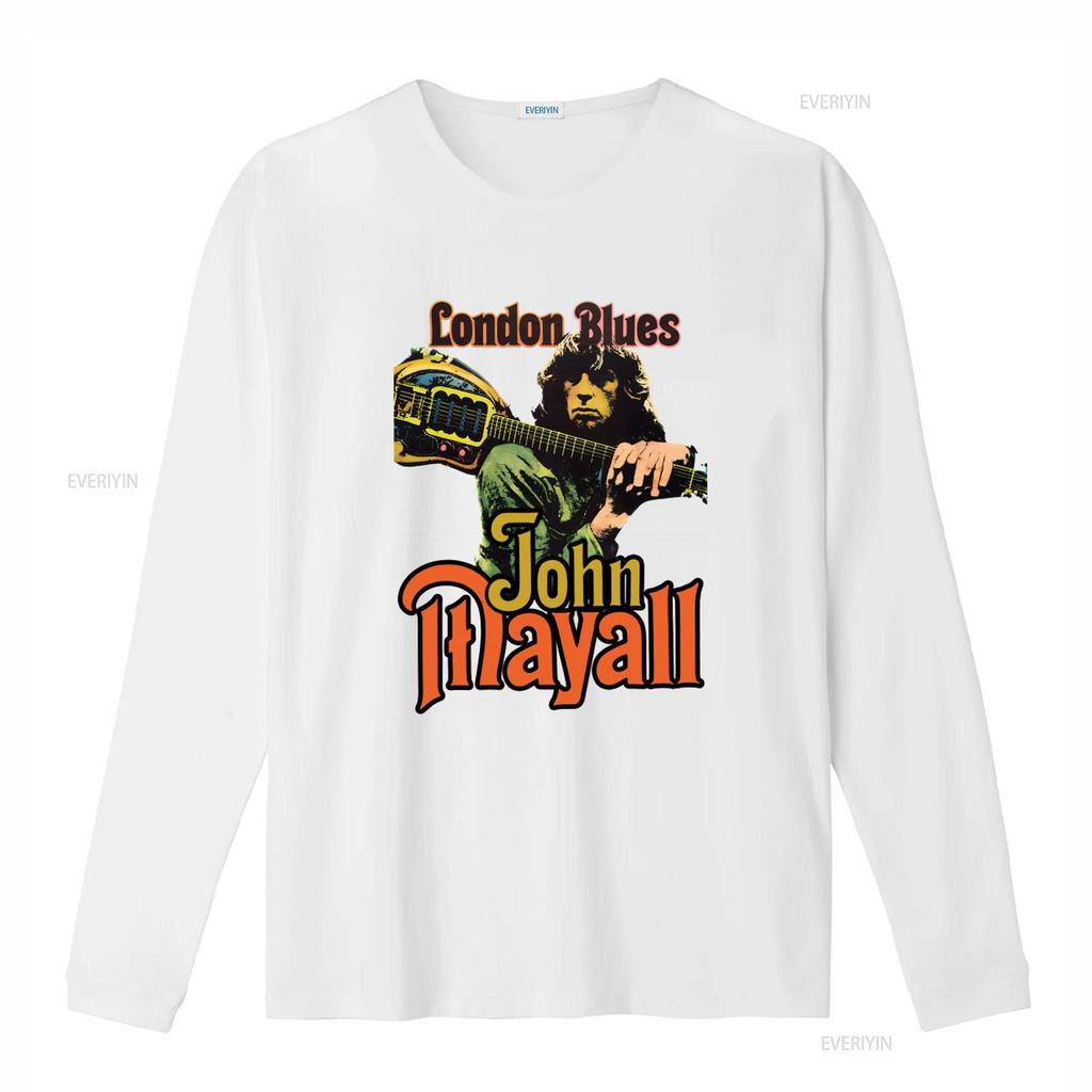 Katoen John Mayall London Blues 1964 1969 Album The Turning Point T-shirt vintage Gewassen streetwear Casual Rekbaar