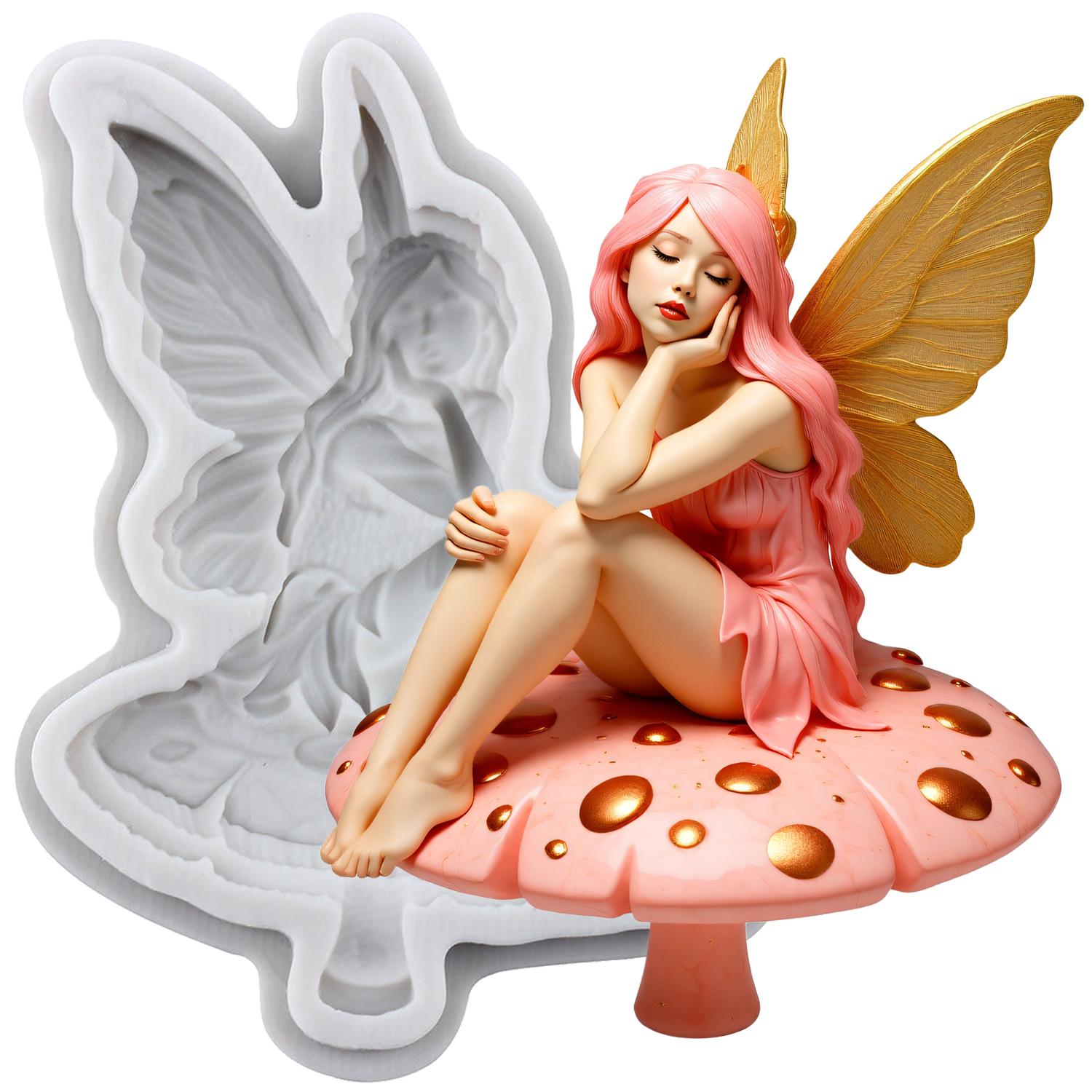 

Силиконовые формы Фея цветов Феи Ангел Форма для мастики Инструменты для украшения торта Топпер для кекса Конфета Шоколад Паста из жевательной резинки Форма серый