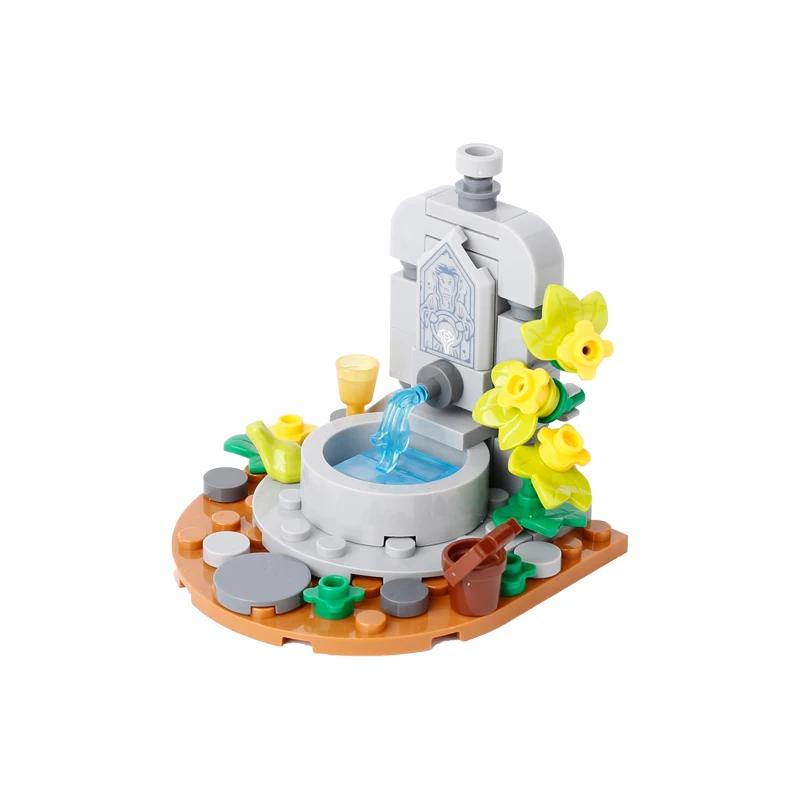 MOC Středověké Město Stavebnice Kuchyň Dům Nábytek Ložnice Jídelna Vojáci Figurky Helma Sestavení Dobytčí Cihly Hračky