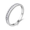 Bague Classique Européenne Américaine en Argent Sterling 925 avec Zircon pour Femmes - Bijou Rétro, Polyvalent et Intemporel.