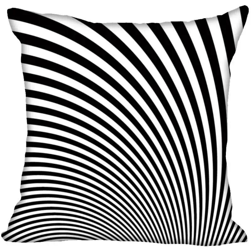 Наволочка с черно-белым узором на молнии 40x40cm