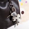 New Cartoon Plush Bow Love Pendant Keychains For Women Y2K Bag Hanging Jewelry Gift Decoration Accessories