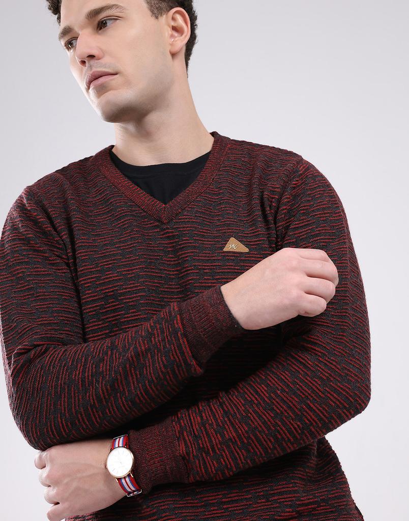 MONTE CARLO Men's V Neck Full Sleeve Pullover