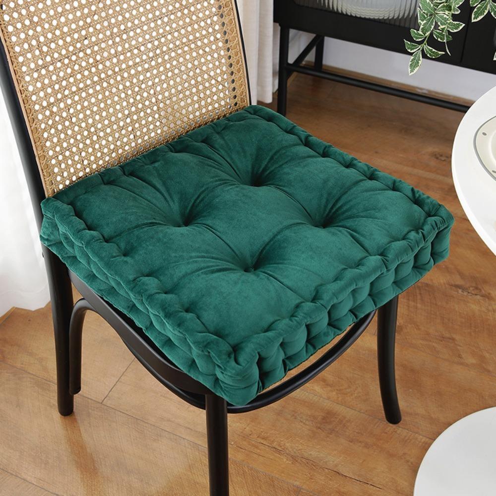 Square Chair Cushion Thicken Seat Pad Home Decor Velvet Tatami Cushion  Office