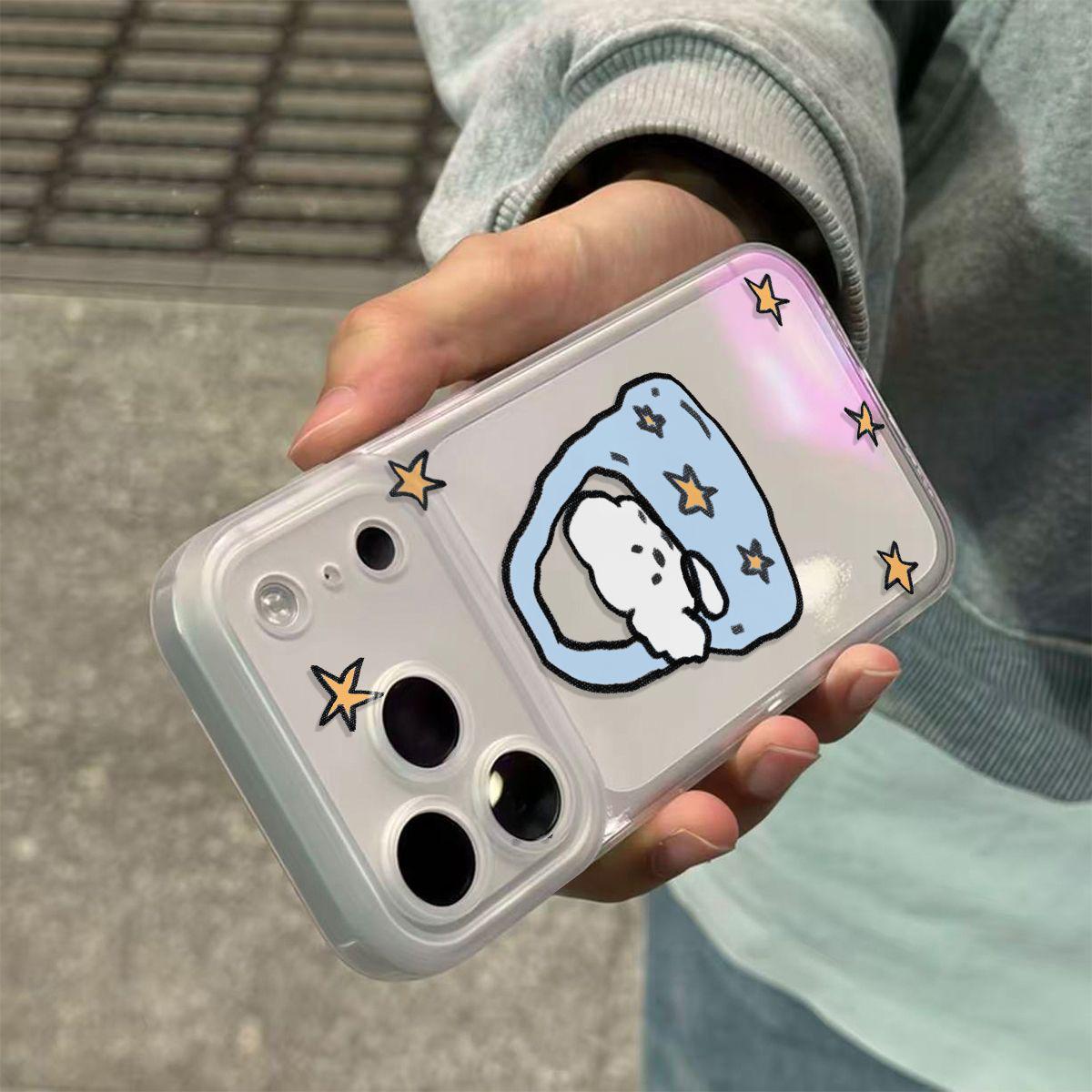 

Star Puppy Phone Case for Apple 17/16/15/14: Lightweight, Transparent, One-Piece, Personalized Apple 15