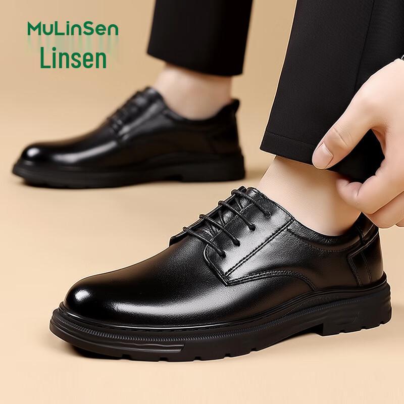 MULINSEN Men s Leather Business Casual Dress Shoes 78778 EU 42