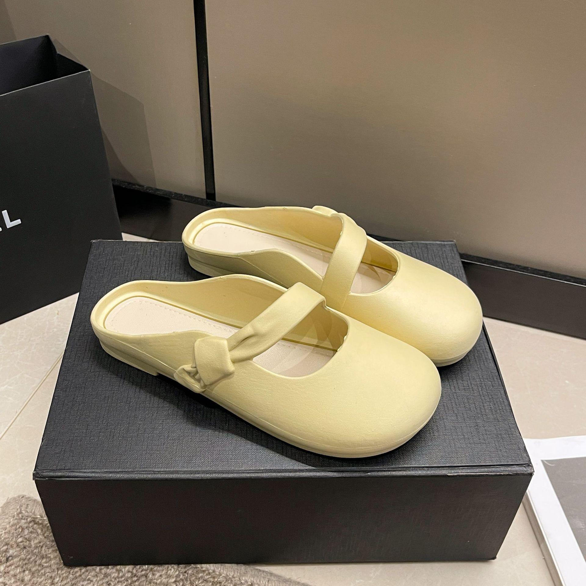 

Женские цветочные баотоу полушлепанцы – Элегантная, универсальная обувь на плоской подошве для лета 36-37