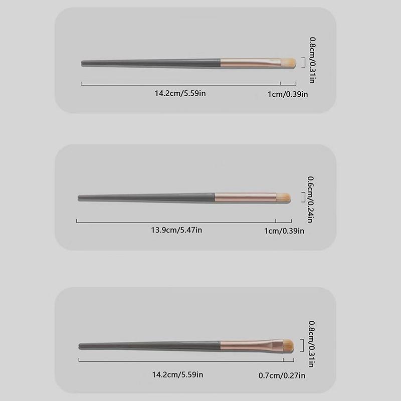 3Pcs Eye Makeup Brushes Set Professional Eyeshadow Blending Make Up Brush Set