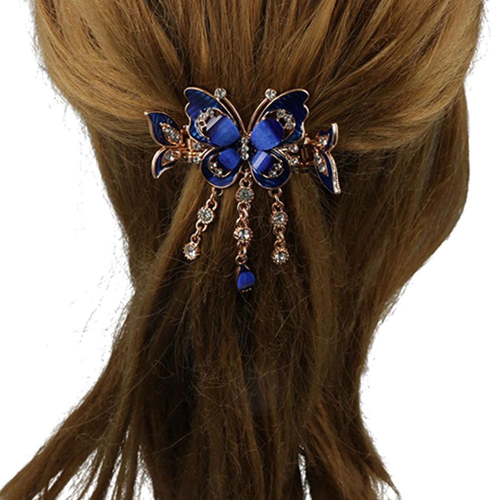 Zirkonkristall Kleine Haarkralle Quaste Strass-Haarnadeln Strass-Schmetterling Haarspangen Party