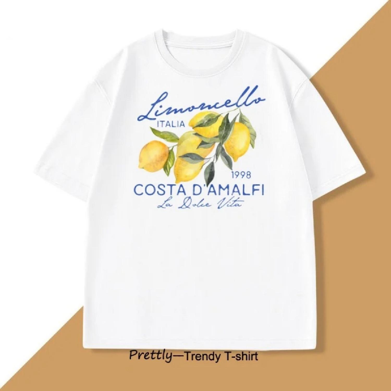 

Retro Lemon Italy T-shirt Printed Short Sleeve T Shirt Women Men Casual Harajuku Streetwear Tee Tops Camiseta Loose Summer Tees XXXXXL білий