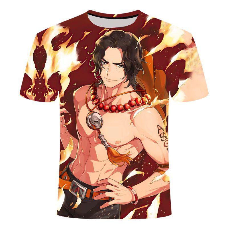 

One Piece New Anime 3D Printed Casual Fashion Cool Футболка с круглым вырезом для учеников начальной и средней школы M