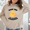 Duck You Lustiger Damen-Kapuzenpullover You Ducking Motherquacker Cartoon Klassisches Sweatshirt Süße Ente Mode Lässig Täglich Hoodies & Sweatshirts Damen