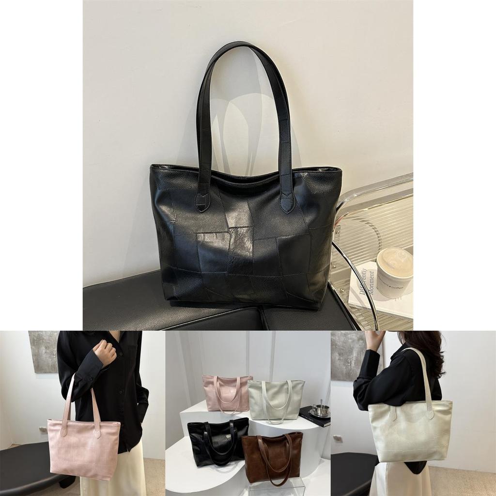 Elegant And Spacious Pu Tote Bag For Women Modern Urban Minimalist Style Perfect For Daily Use