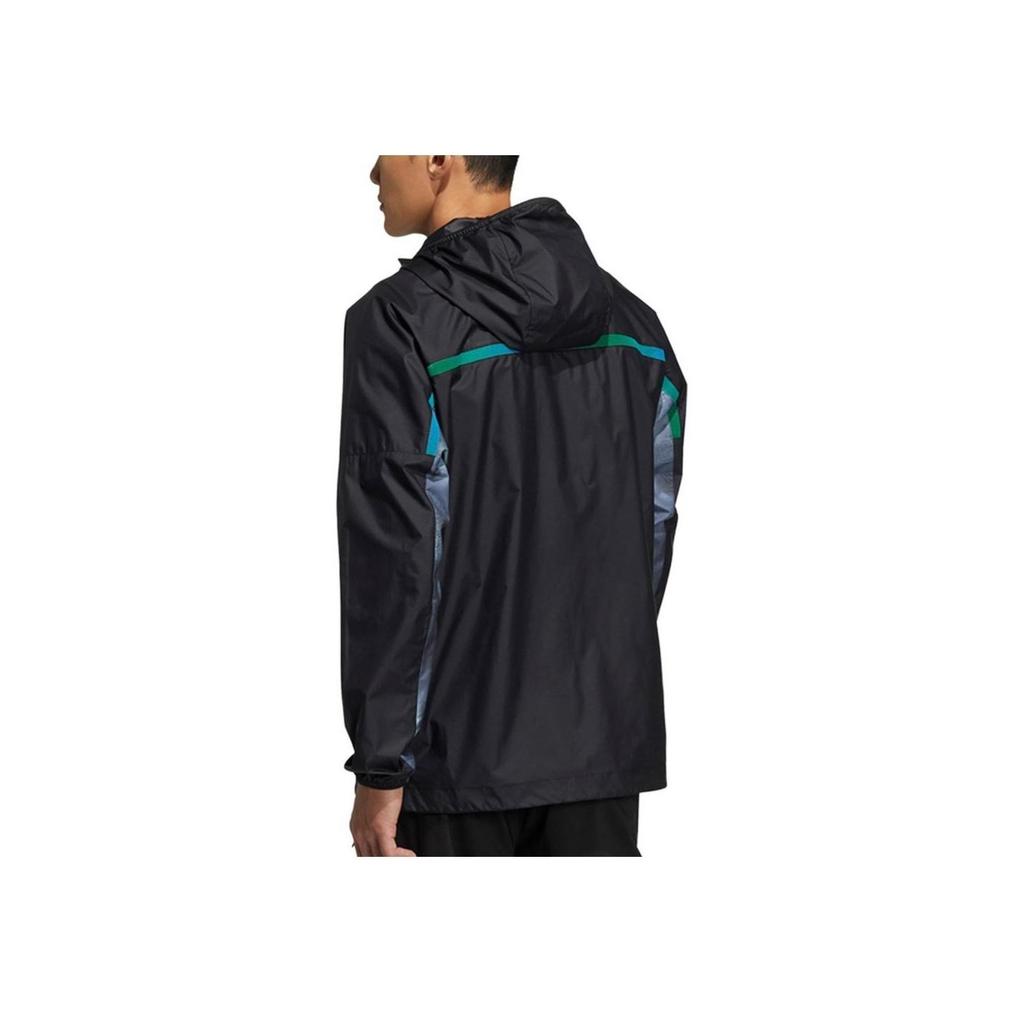 Adidas Letter Casual Long Sleeve Jacket Men Jackets Black HE5225