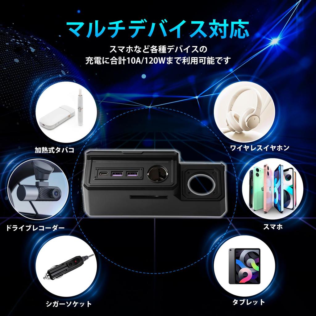 Mixsuper Suzuki Jimny Jimny Sierra Nomad Additional Power Socket Charging Cigarette Lighter USB x PD Fast with Foot Custom Custom Parts JB64, JB74,