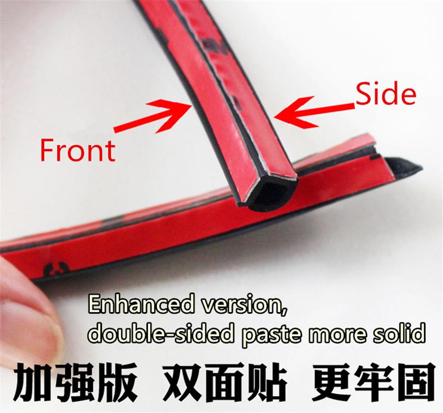 2X80cm B Type B Pillar Car Rubber Seal Strip Anti-Noise Dustproof 3M EPDM Rubber Sealing strips Dual Side Self Adhesive Sound Insulation Trim