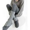 Solid Color Women's Foot Cover Retro Girl's Boots Heap Socks Women Knitted Leg Warmers  Harajuku