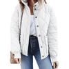 Women's Fashion Light Jacket Stand Collar Multicolor Button Coat