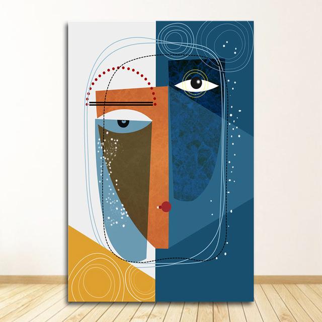 Retro Classic Wall Art Canvas Black Lines Wall Pictures for Living Room Bedroom Unique Poster Home Deco Abstract Canvas Painting No Frame