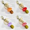 Creative Mushroom Keychain For Bags And Keys With Resin Finish For Casual Use
