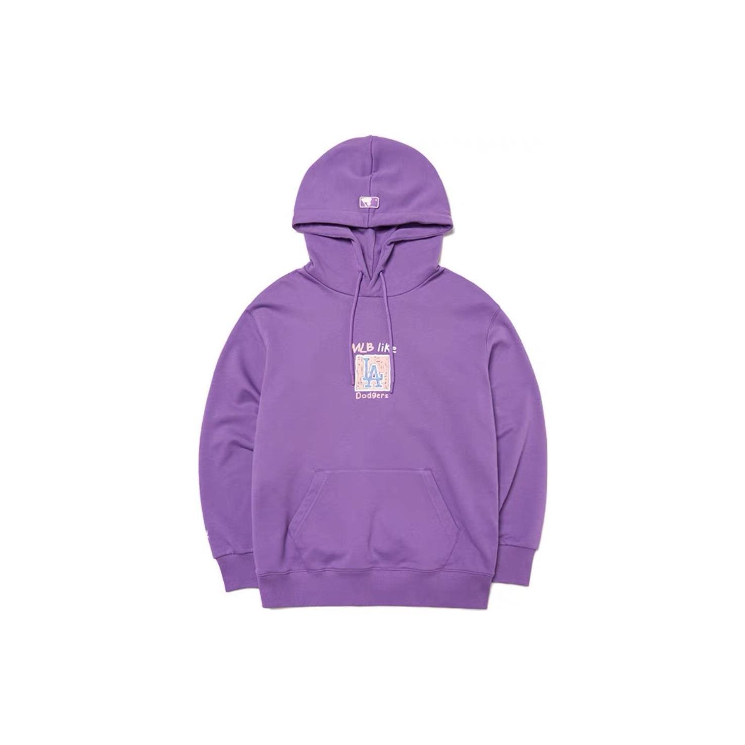 MLB Los Angeles Dodgers Sweatshirts Unisex Light Purple Hooded Moderate Regular 3AHDL0314-07LDD S