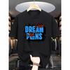 European Sizes Men's Summer Short Sleeve T-Shirt with Letter '' Print - Casual Round Neck Breathable Top