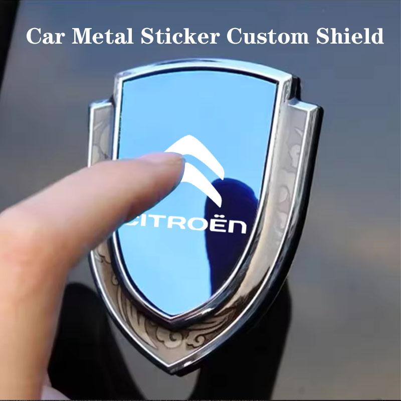 3D Metal Car Side Fender Trunk Body Emblem Badge Sticker For Citroen C1 C2 C4 C5 C3 C4L C8 Berlingo Xsara Picasso Accessories