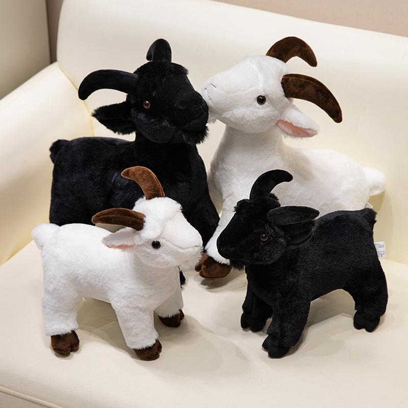 Cute Simulated Goat Doll Little Lamb Doll Alpaca Plush Toy On Bed Pillow Children's Birthday Gift for Women