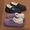 Waterproof Cotton Slippers for Women In Autumn and Winter, Anti Slip Plush Bags and Cotton Shoes for Indoor Home Use