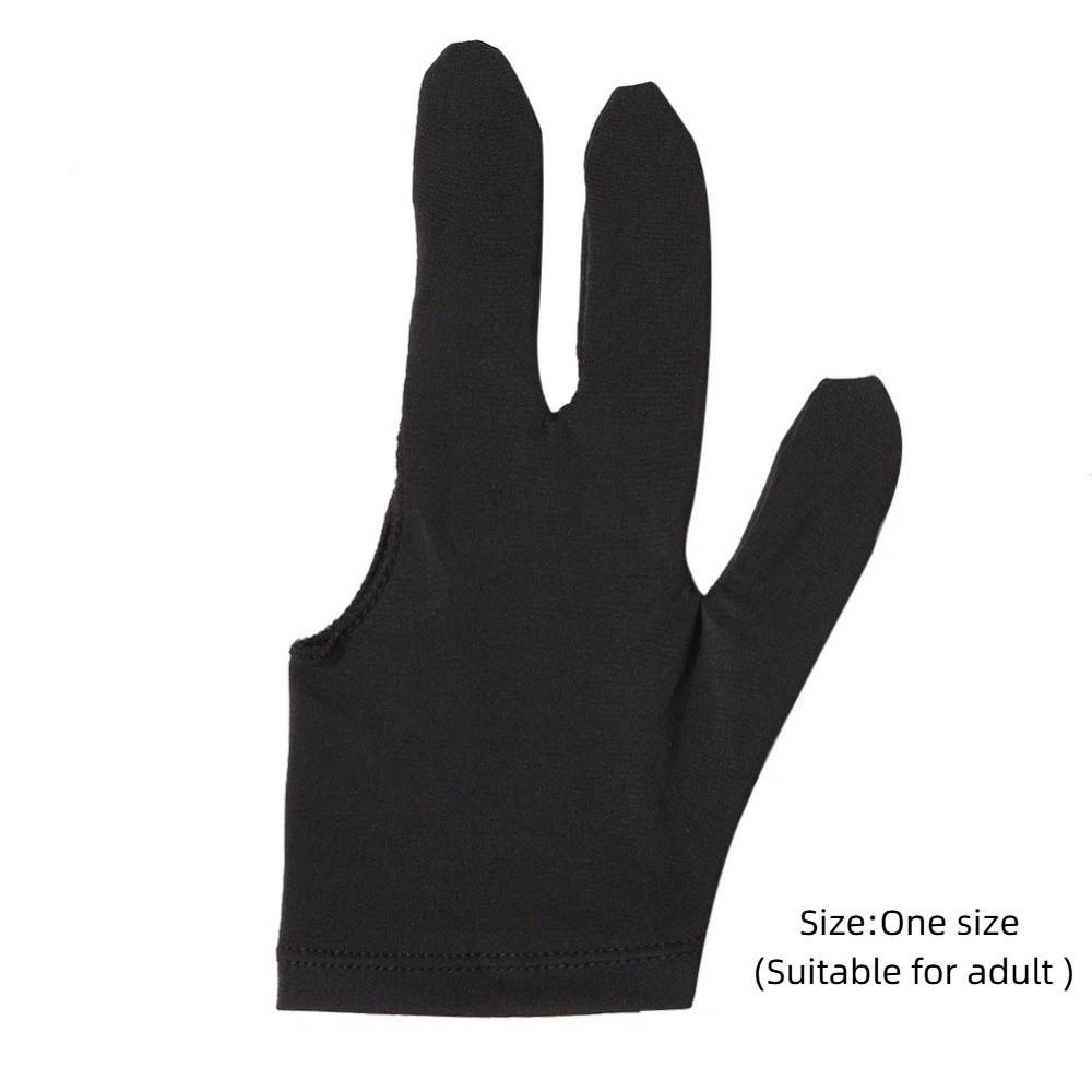 Breathable Pool Cue Gloves Black Billiards Glove Three-finger Gloves  Fitness Sports Accessories