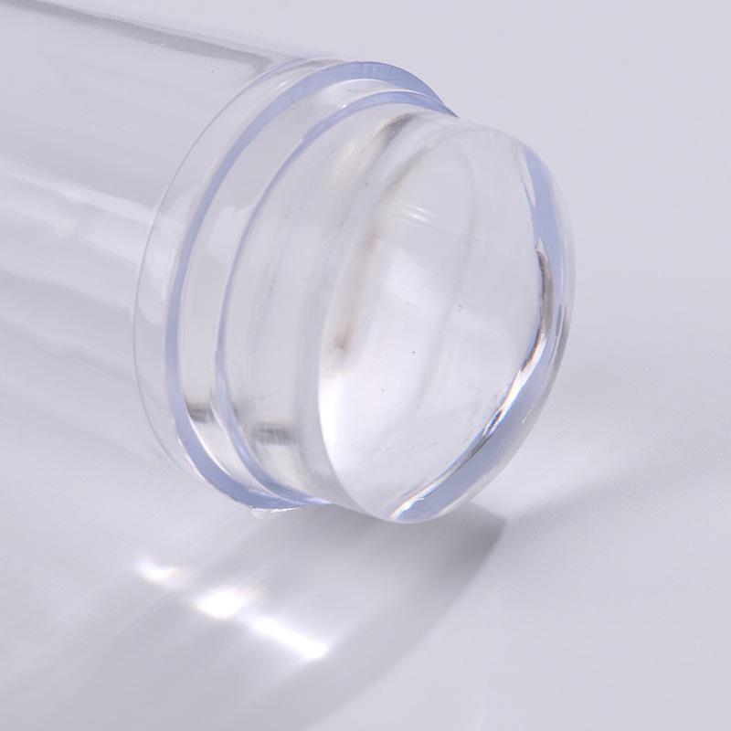 Nail Art Silicone Stamp & Scraper Set with Large Transparent Head – 2-Piece