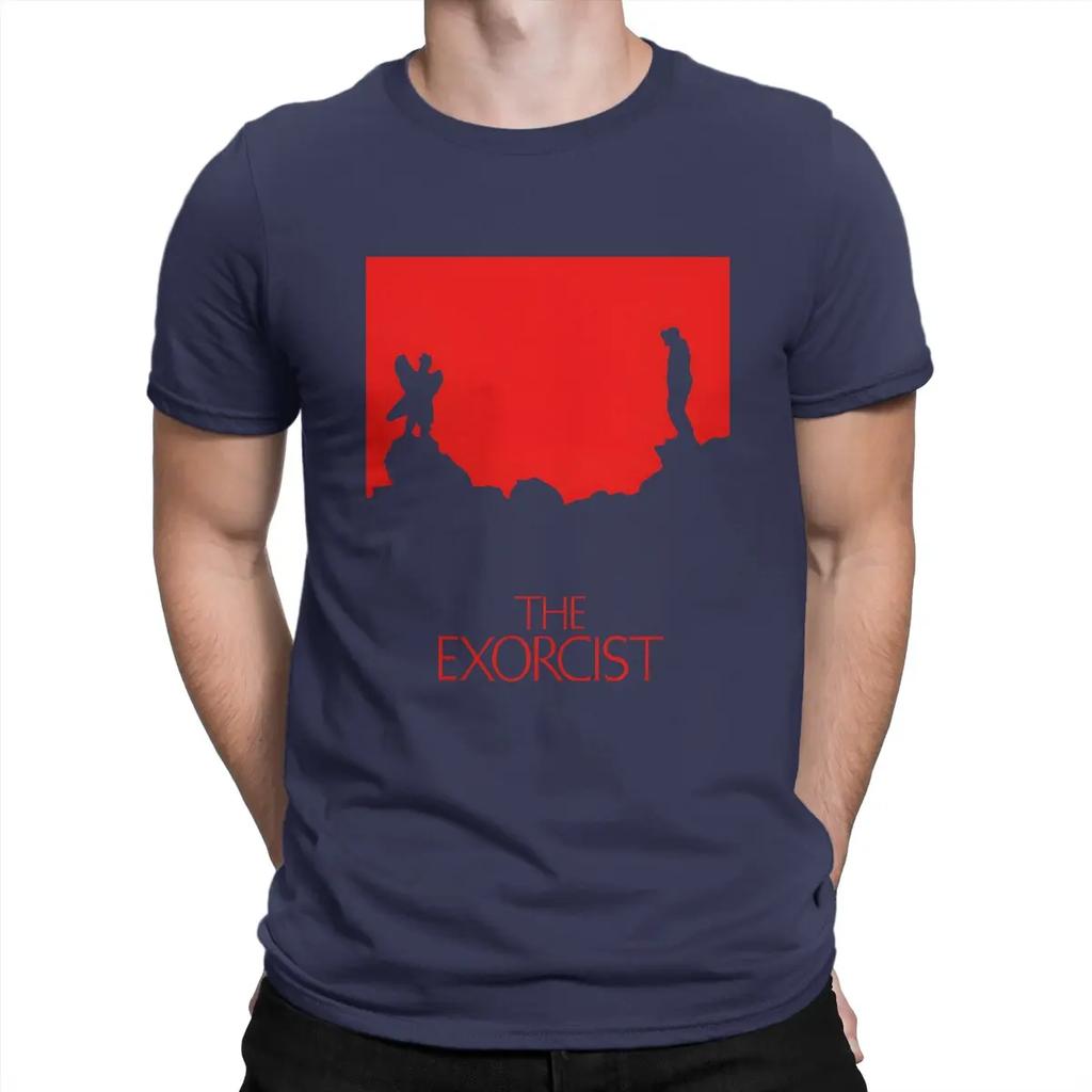 Back T Shirt Men 100% Cotton Humorous T-Shirts Round Collar T-The Exorcist Tees Short Sleeve Clothes Gift Idea