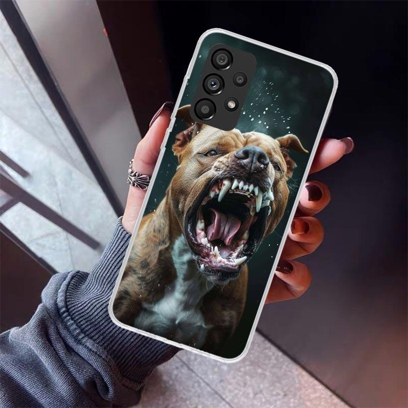 Pit Bull Pet Dog Pitbull Phone Case For Samsung Galaxy A52 A51 A50S A32 A22 A12 A02S A72 A71 A31 A70 A30S Note 20 Ultra 10 Plus