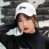 Qi korean style washed cotton pure color hat for men and women couple stereoembroider sunshade baseball cap