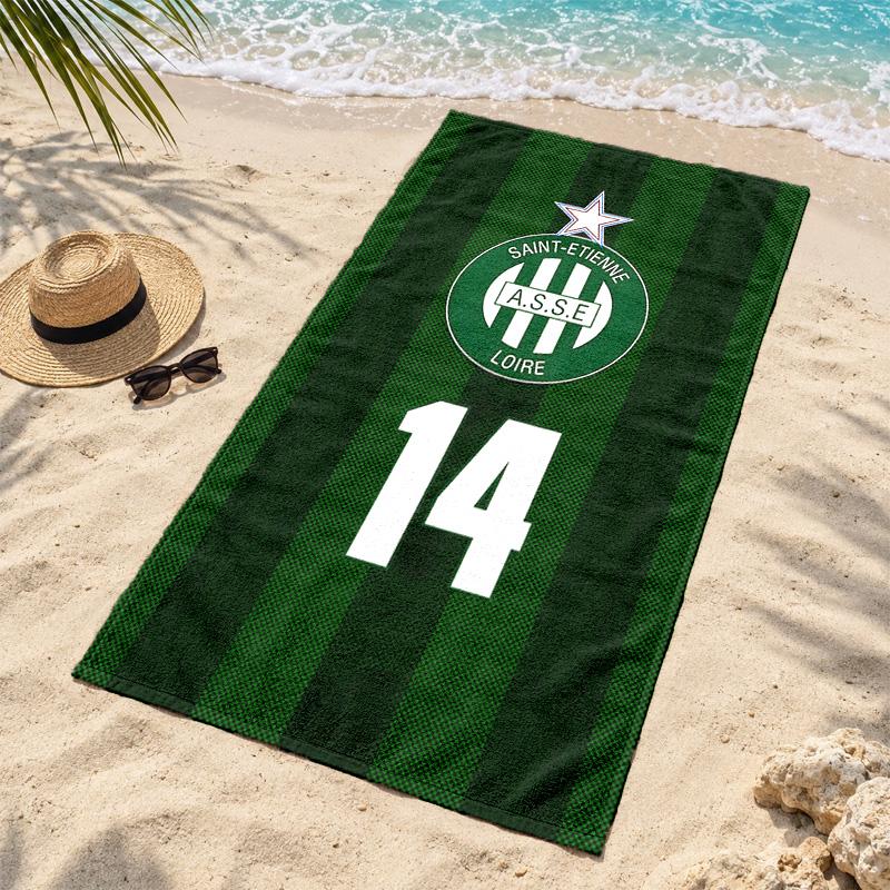 AS Saint Etienne Microfiber Beach Towel Quick Dry Sand Free Lightweight Beach Towels for Travel Swimming Camping