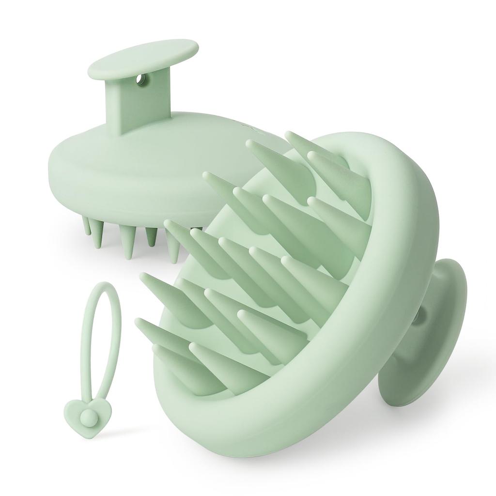 AIMIKE Silicone Shampoo Scalp Massager for Pore Cleansing Scalp Cleansing Hair Washing Green Brush, Bath, Brush, Brush, Brush,